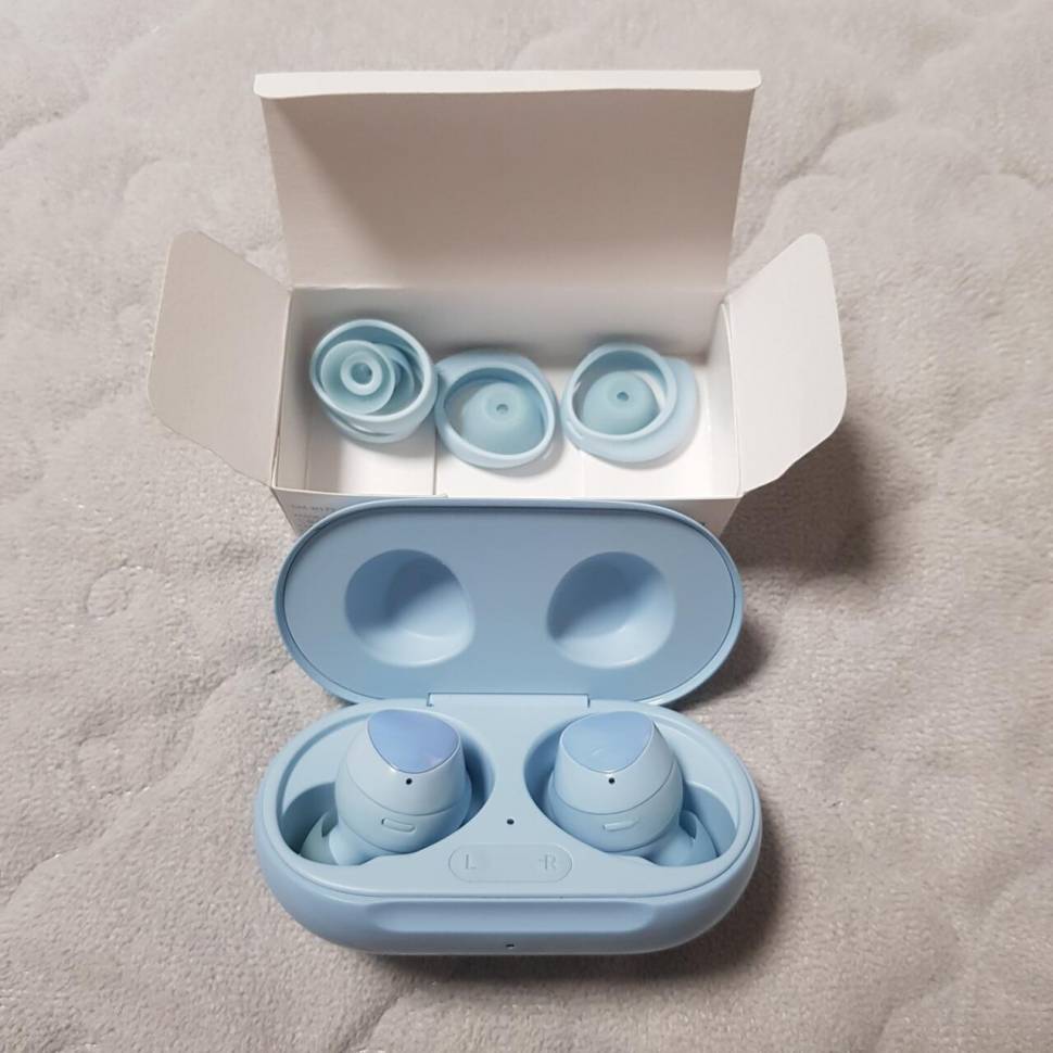 갤럭시 버즈 플러스 블루색상 여분 이어팁 포함 (중고장터 - 비낚시용품)
