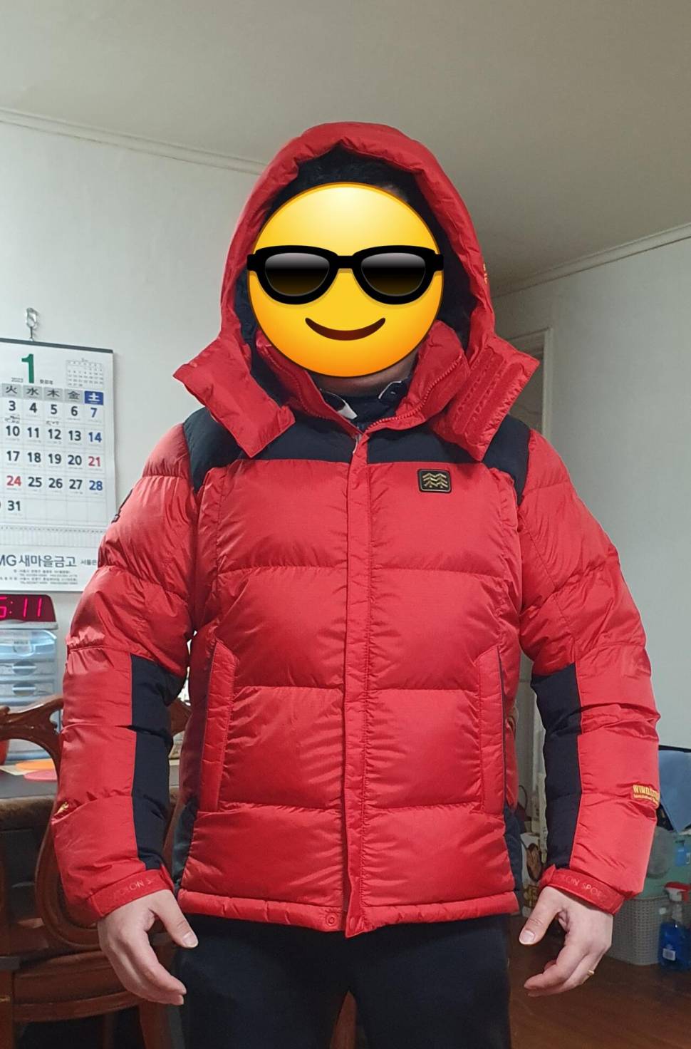 코오롱 구스다운 윈드스토퍼 패딩판매합니다 (중고장터 - 비낚시용품)