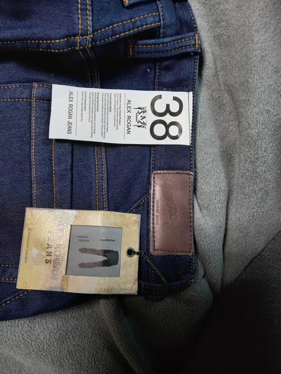 오리지널 기모안감 청바지 38인치 (중고장터 - 비낚시용품)