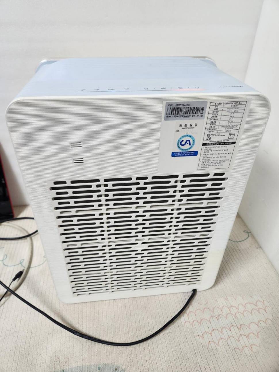 삼성 바이러스닥터 공기청정기 Ax037fcvauwd 내놓습니다 (중고장터 - 비낚시용품)