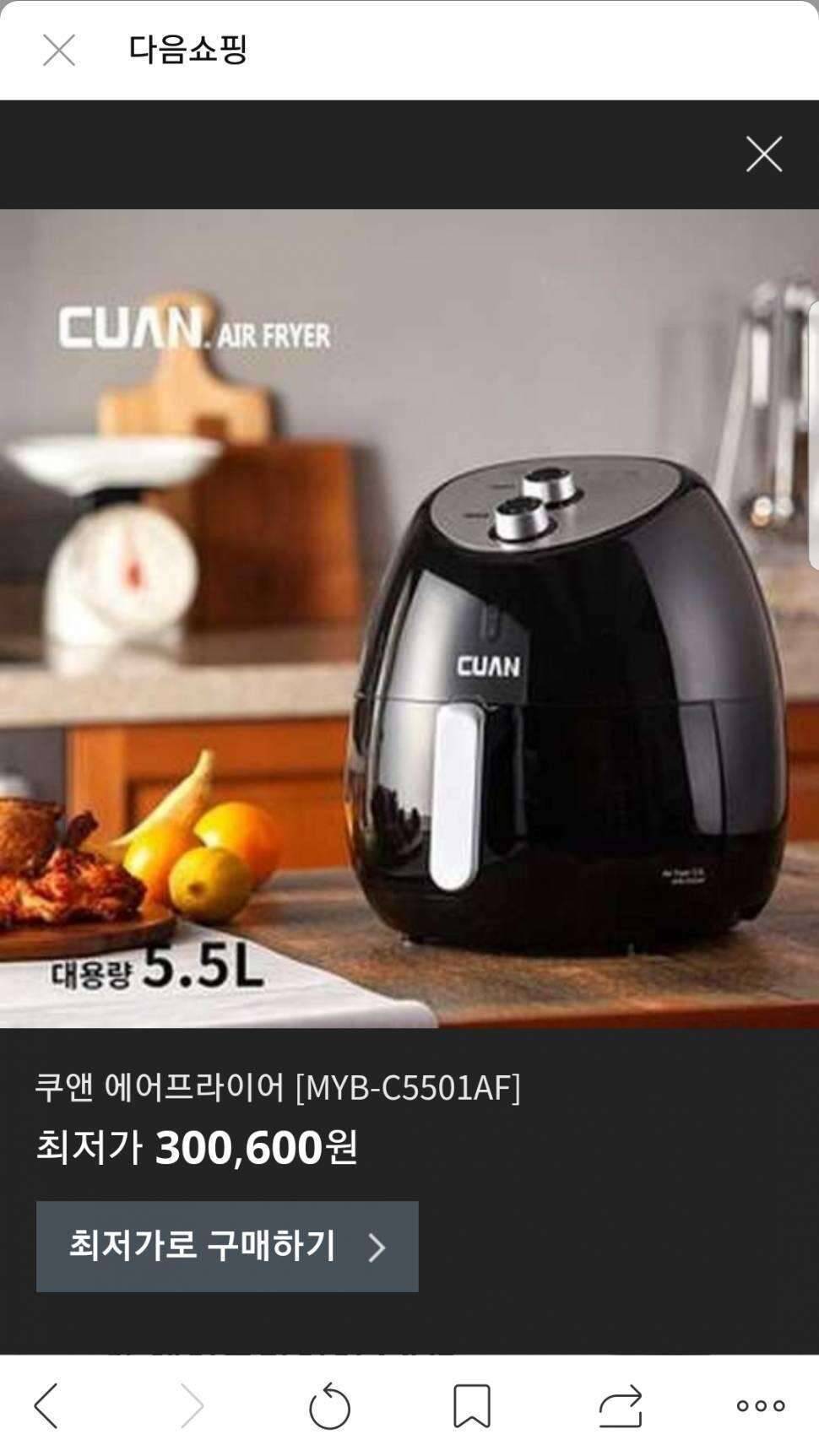 요즘 대세인 만능요리 에어프라이어 5리터 미사용제품 사모님선물로 좋아요 (중고장터 - 비낚시용품)