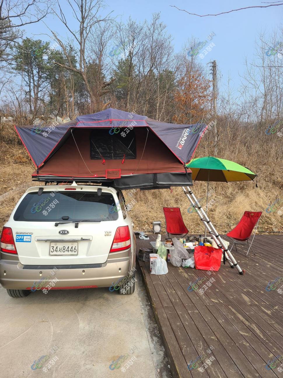쏘렌토 낚시차량 팝니다 루프탑텐트어닝 포함 (중고장터 - 비낚시용품)