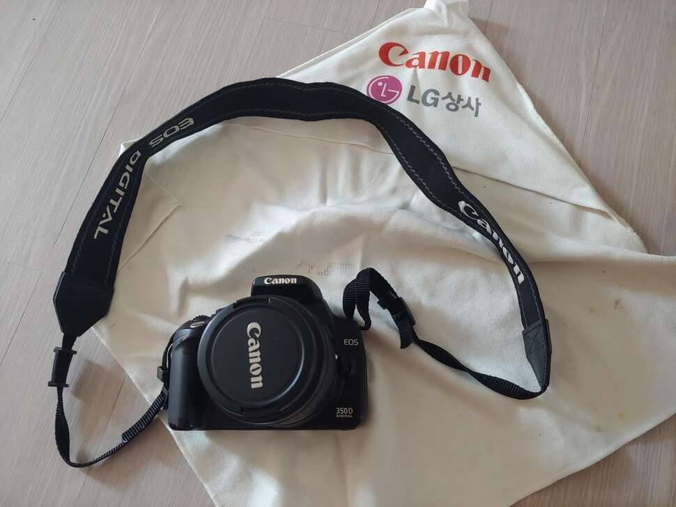 카메라 캐논 EOS350D 및 렌즈 팝니다 (중고장터 - 비낚시용품)